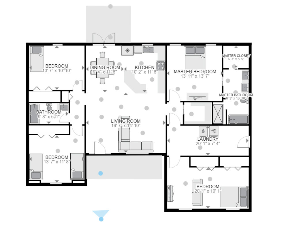 Floor plan with measurements - to include in Real Estate listings and for print